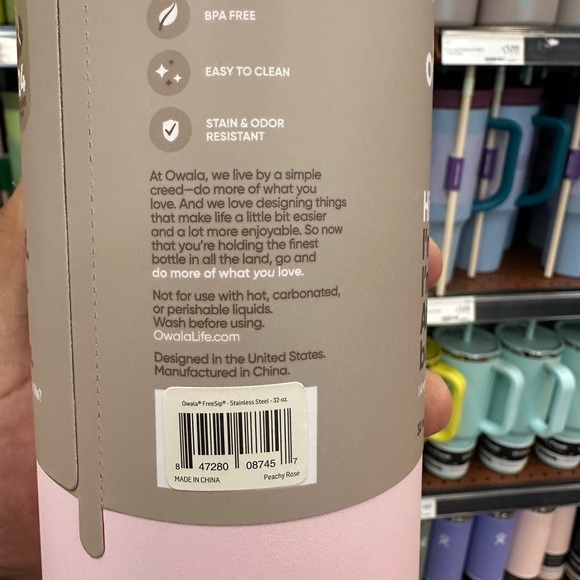 Owala Freesip 32oz Water Bottle Whole Foods Exclusive Peachy Rose NEW!!! - Picture 4 of 8